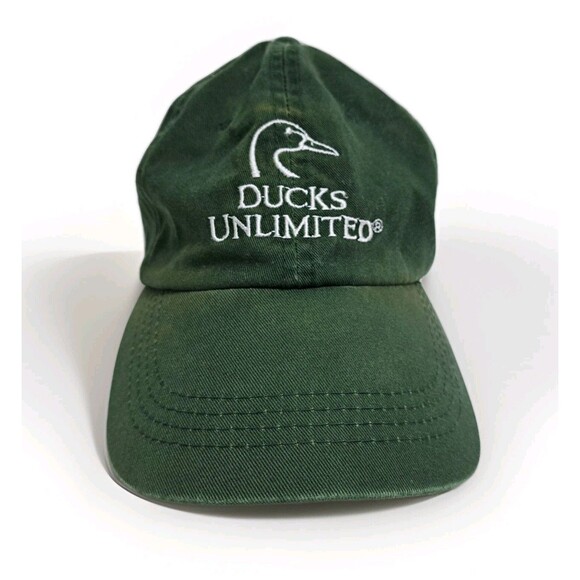 Ducks Unlimited Mallard Duck Hunting Green Baseball Cap Vintage Strapback - Picture 1 of 6